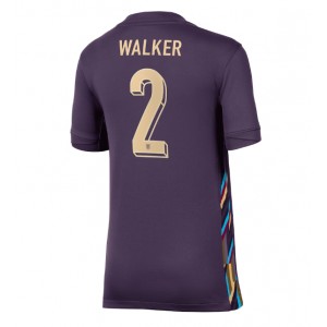 Fotbalové Dres Anglie Kyle Walker #2 Dámské Venkovní Oblečení ME 2024 Krátký Rukáv
